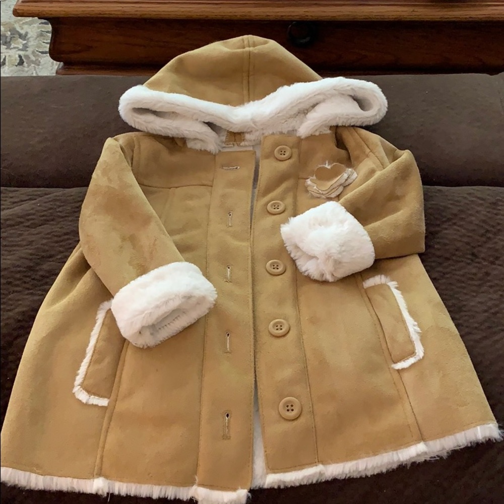 NWOT Crazy 8 Faux Leather Pea Coat